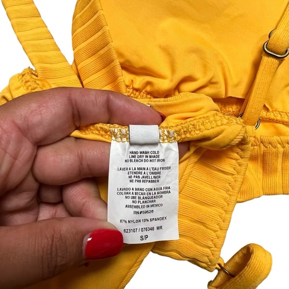 Becca Yellow Bikini Top Small - Picture 3 of 4
